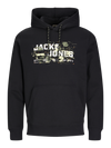 Jack & Jones Outdoor Logo Sweat Hood - Black