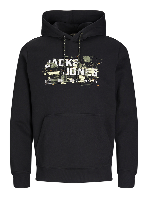 Jack & Jones Outdoor Logo Sweat Hood - Black