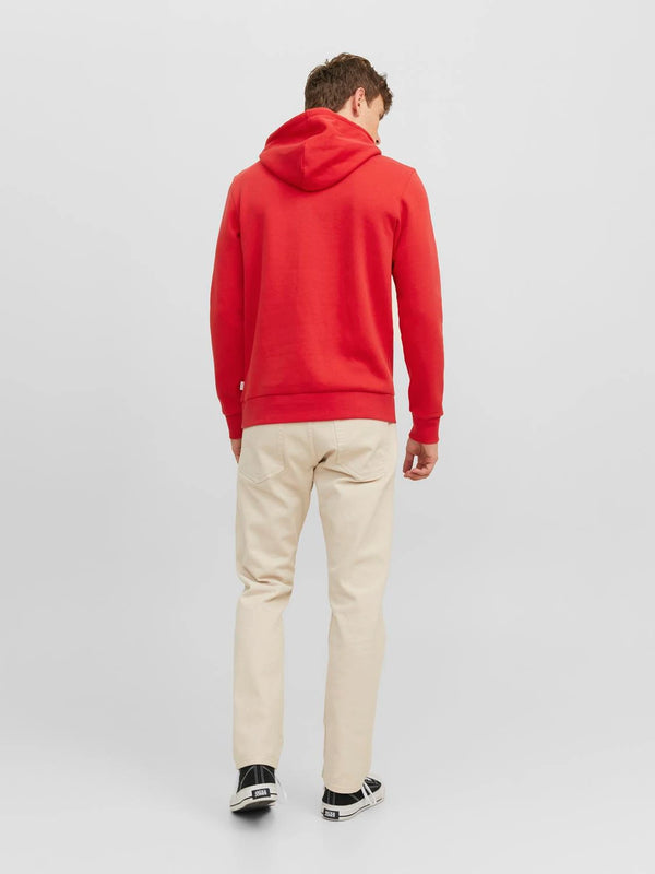 Jack & Jones Corp Logo Sweat Hood - True Red