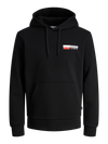 Jack & Jones Corp Logo Sweat Hood - Black
