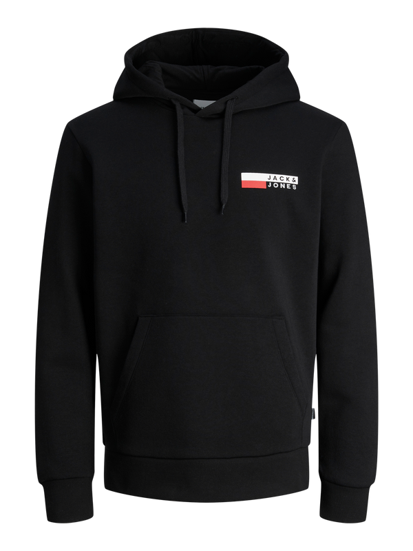 Jack & Jones Corp Logo Sweat Hood - Black