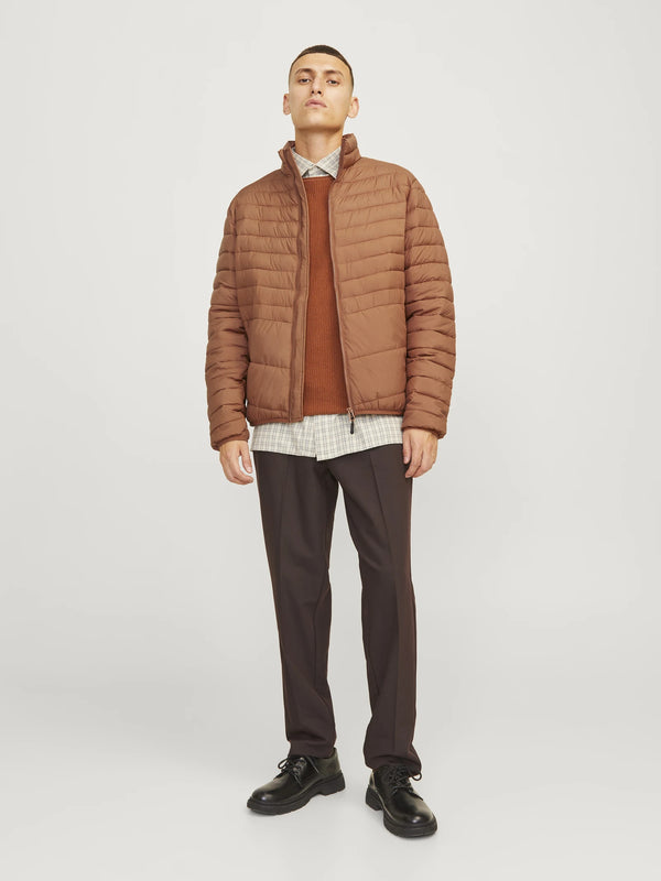 Jack & Jones Estate Packable Puffer Collar - Mocha Bisque