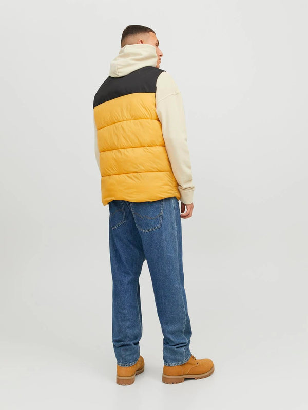 Jack & Jones Toby Bodywarmer Gilet - Honey Gold/Black