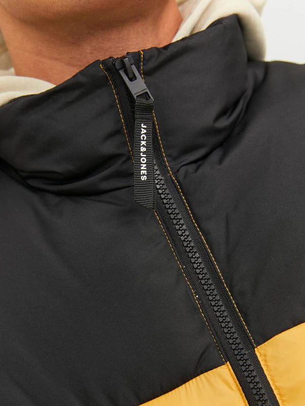 Jack & Jones Toby Bodywarmer Gilet - Honey Gold/Black