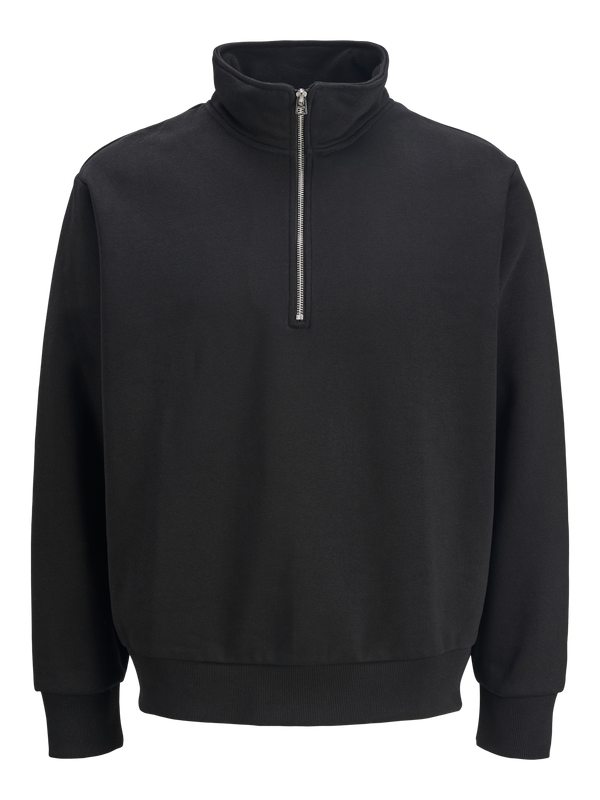Jack & Jones Urban Edge Sweat Half Zip - Black [Size XL]