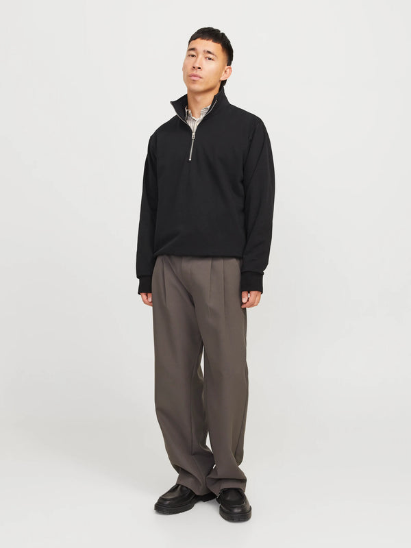 Jack & Jones Urban Edge Sweat Half Zip - Black [Size XL]