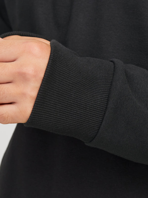 Jack & Jones Urban Edge Sweat Half Zip - Black [Size XL]