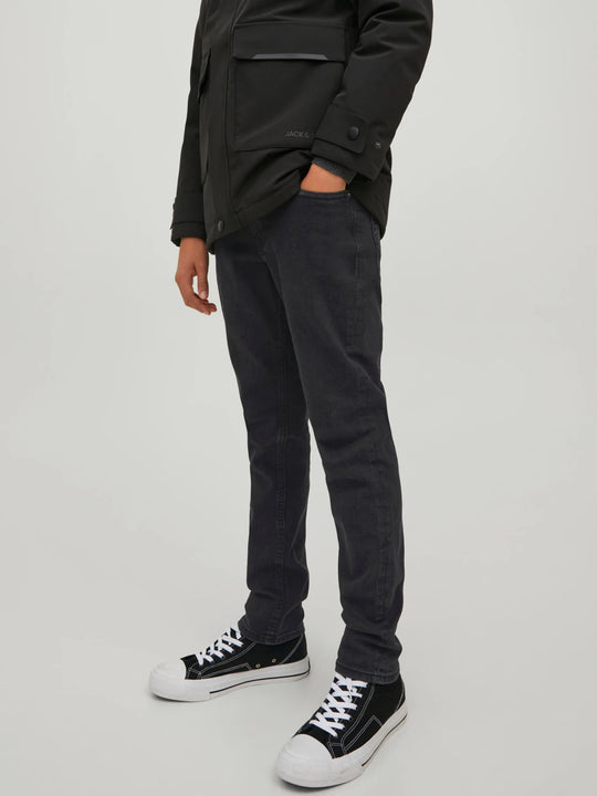 Jack & Jones Boys Glenn 105 Slim Fit Jeans - Black Denim