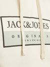 Jack & Jones Frederiksberg Box Sweat Hood - Antique White