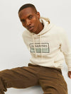 Jack & Jones Frederiksberg Box Sweat Hood - Antique White