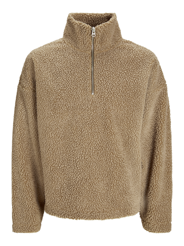 Jack & Jones Roxbury Teddy Sweat High Neck - Cornstalk