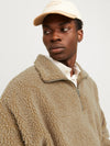 Jack & Jones Roxbury Teddy Sweat High Neck - Cornstalk