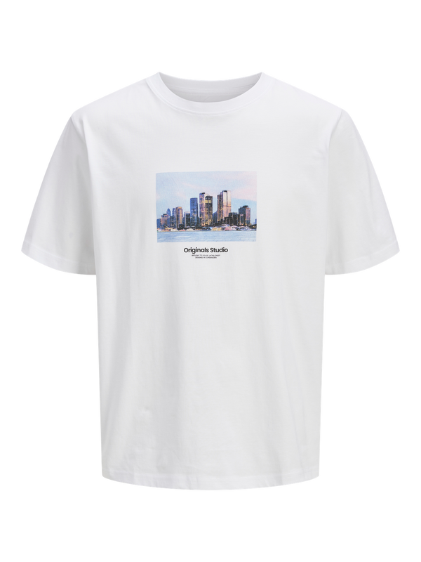 Jack & Jones Vesterbro Picture Tee - Bright White