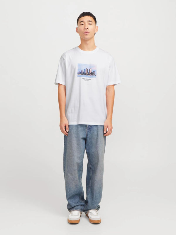 Jack & Jones Vesterbro Picture Tee - Bright White