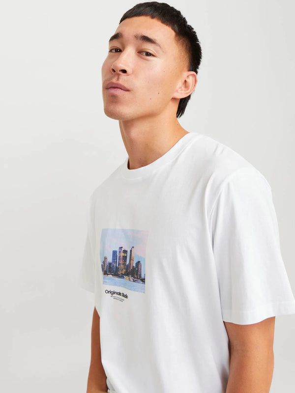 Jack & Jones Vesterbro Picture Tee - Bright White