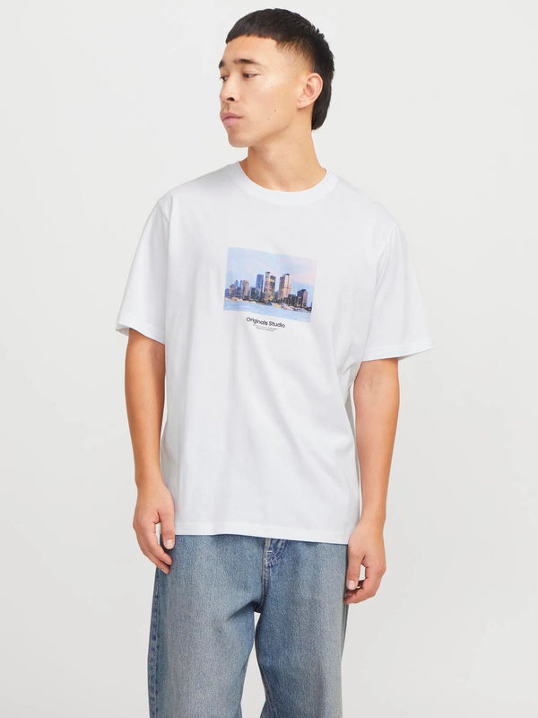 Jack & Jones Vesterbro Picture Tee - Bright White