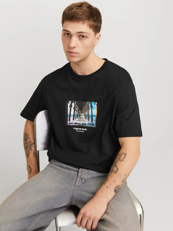 Jack & Jones Vesterbro Picture Tee - Black