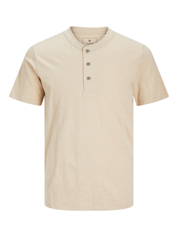 Jack & Jones Nixs Henley SS Tee - Sand