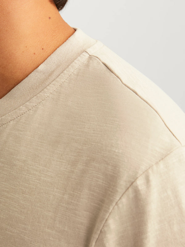 Jack & Jones Nixs Henley SS Tee - Sand
