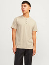 Jack & Jones Nixs Henley SS Tee - Sand