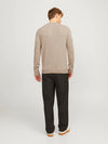 Jack & Jones Lambswool Knit Crew Neck - Oatmeal