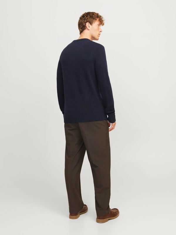 Jack & Jones Lambswool Knit Crew Neck - Night Sky