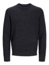 Jack & Jones Lambswool Knit Crew Neck - Black Beauty/Twist