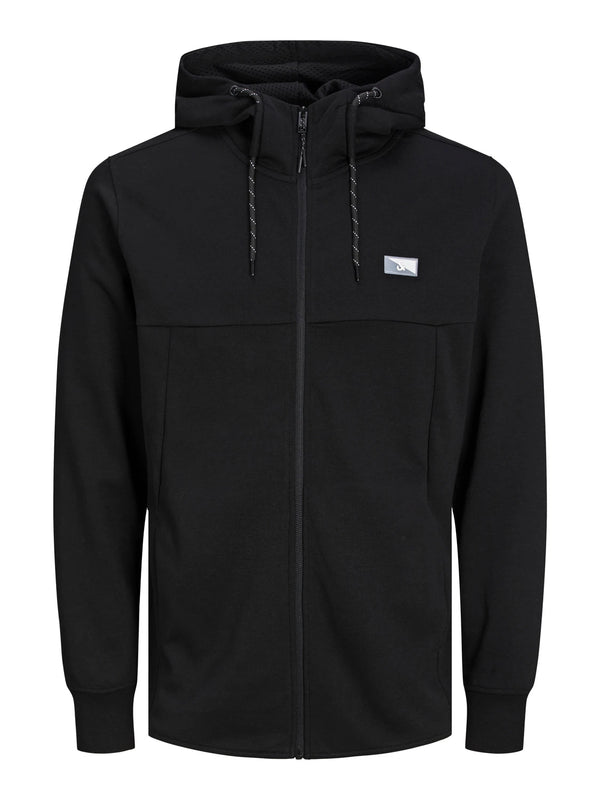 Jack & Jones Air Sweat Zip Hood Noos - Black