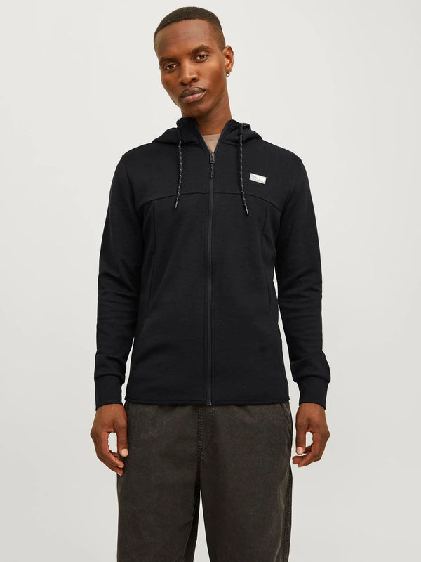 Jack & Jones Air Sweat Zip Hood Noos - Black