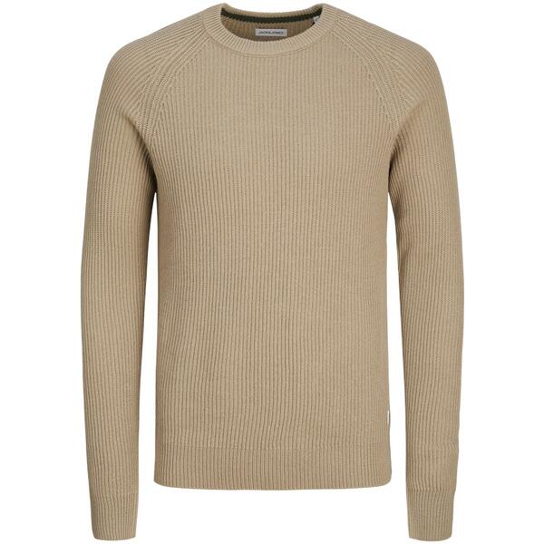Jack & Jones Pannel Knit Crew Neck - Crockery