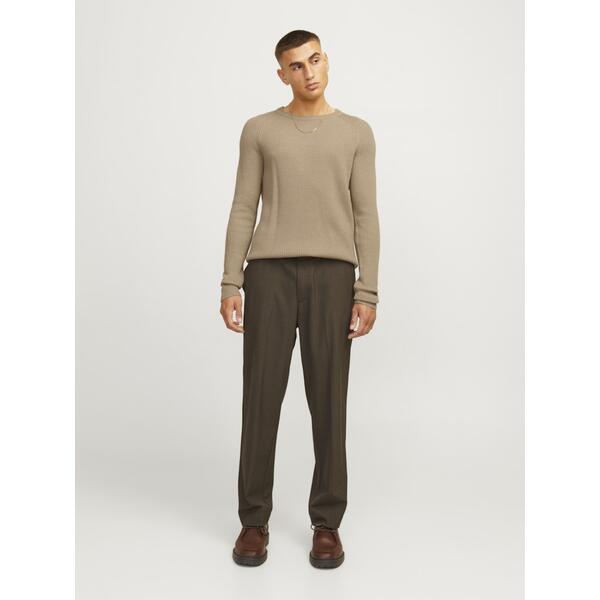 Jack & Jones Pannel Knit Crew Neck - Crockery