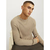 Jack & Jones Pannel Knit Crew Neck - Crockery