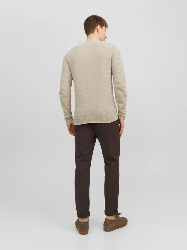 Jack & Jones Miguel Knit Crew Neck Noos - Island Fossil Twist