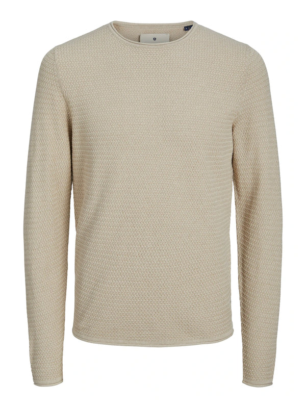 Jack & Jones Miguel Knit Crew Neck Noos - Island Fossil Twist