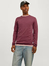 Jack & Jones Eleo Knit Crew Neck Noos - Hawthorn Rose