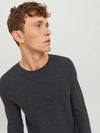 Jack & Jones Miguel Knit Crew Neck Noos - Dark Grey Melange