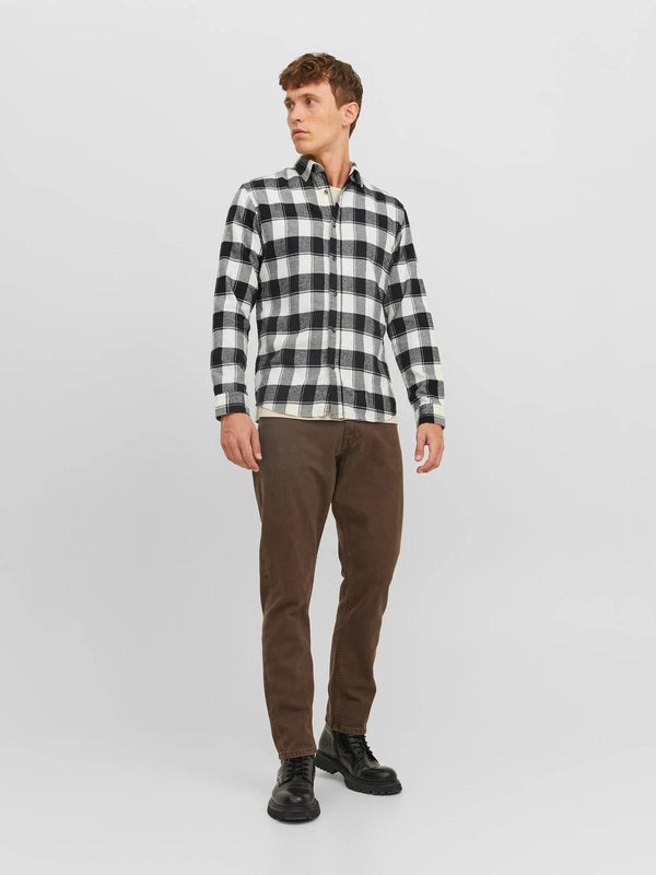 Jack & Jones Joshua Buffalo Shirt LS - Cloud Dancer