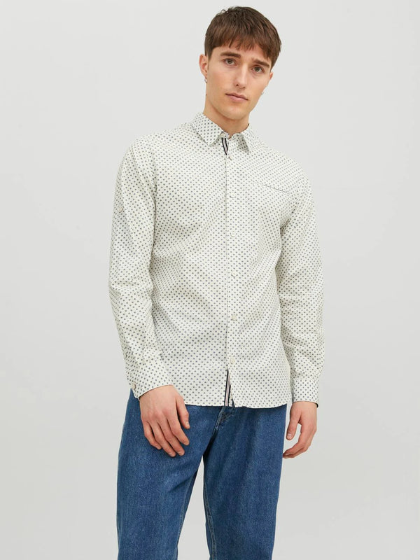 Jack & Jones Jeremy Detail Shirt LS Noos - Cloud Dancer