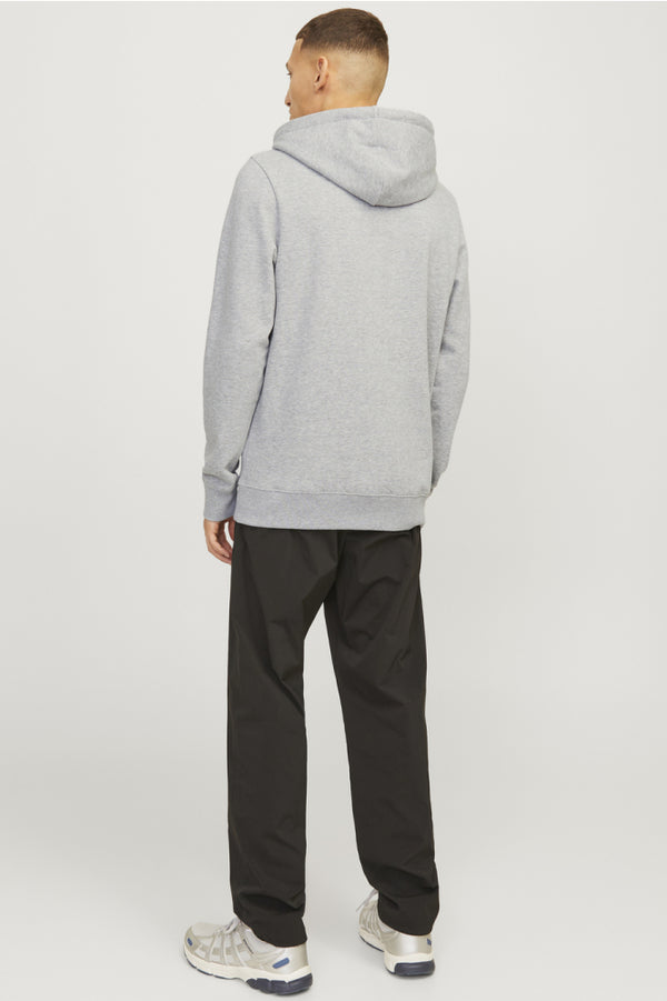 Jack & Jones Outdoor Logo Sweat Hood - Light Grey Melange