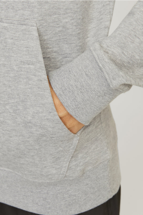 Jack & Jones Outdoor Logo Sweat Hood - Light Grey Melange