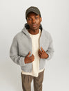 Jack & Jones Terrain Bonded Wool Hoodie - Grey Melange