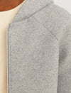 Jack & Jones Terrain Bonded Wool Hoodie - Grey Melange