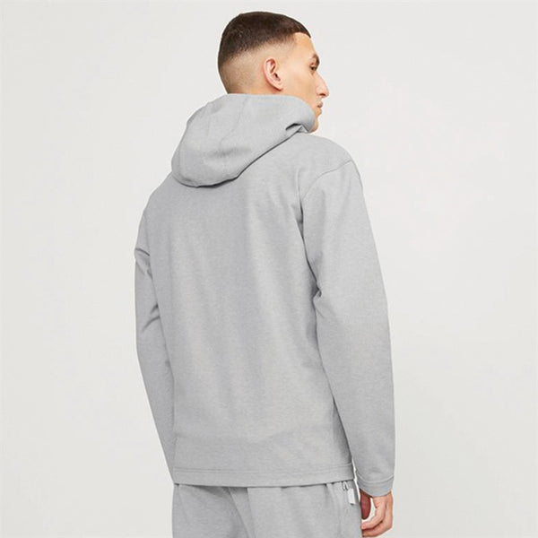 Jack & Jones Cloud Sweat Zip Hood - Light Grey Melange