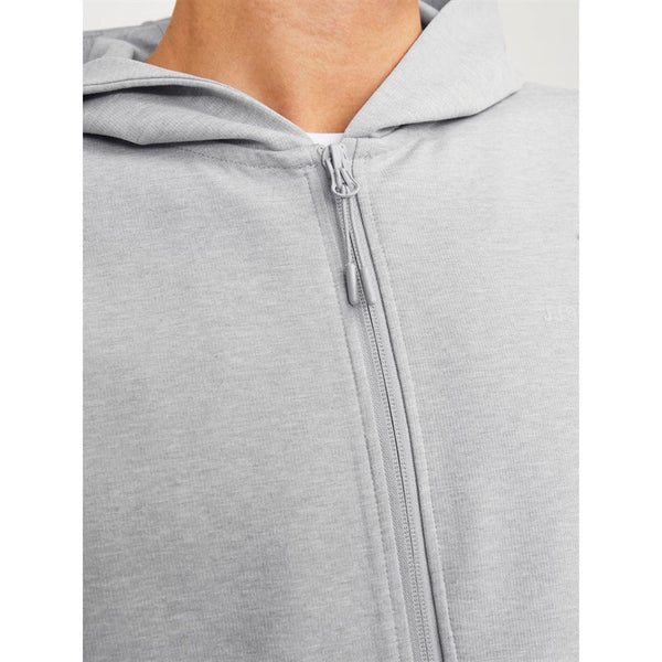 Jack & Jones Cloud Sweat Zip Hood - Light Grey Melange