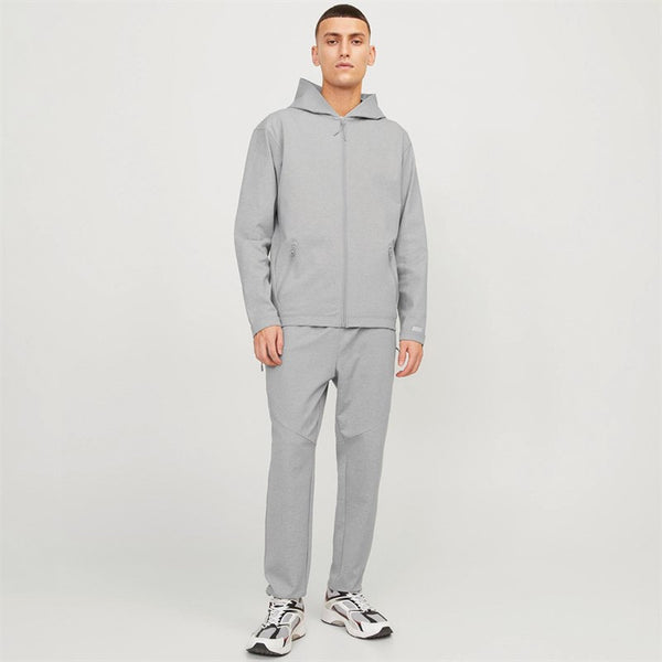 Jack & Jones Cloud Sweat Zip Hood - Light Grey Melange