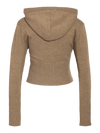 Noisy May Nouria Long Sleeve Zip Knit Cardigan - Toasted Coconut