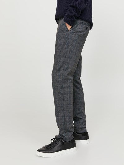 Jack & Jones Marco Phil Check Chino - Dark Grey