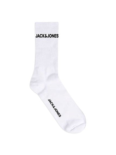 Jack & Jones Basic Logo Tennis Sock 5 Pack White