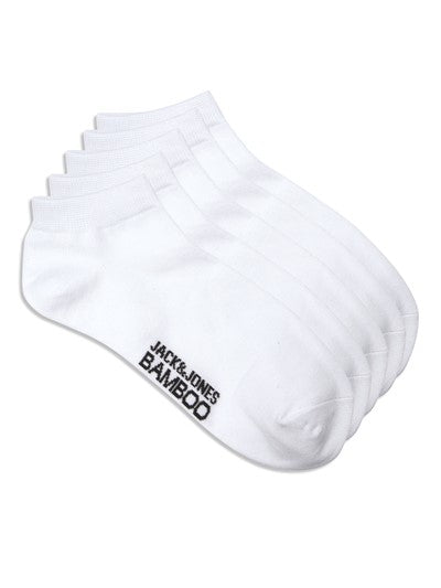 Jack & Jones Basic Bamboo Short Sock 5 Pack White