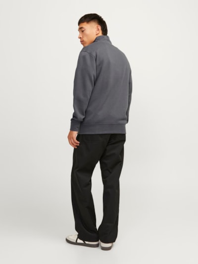 Jack & Jones Vesterbro Sweat Quarter Zip HN Noos - Iron Gate